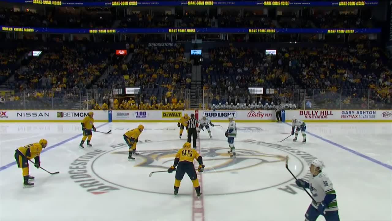 Vancouver Canucks At Nashville Predators